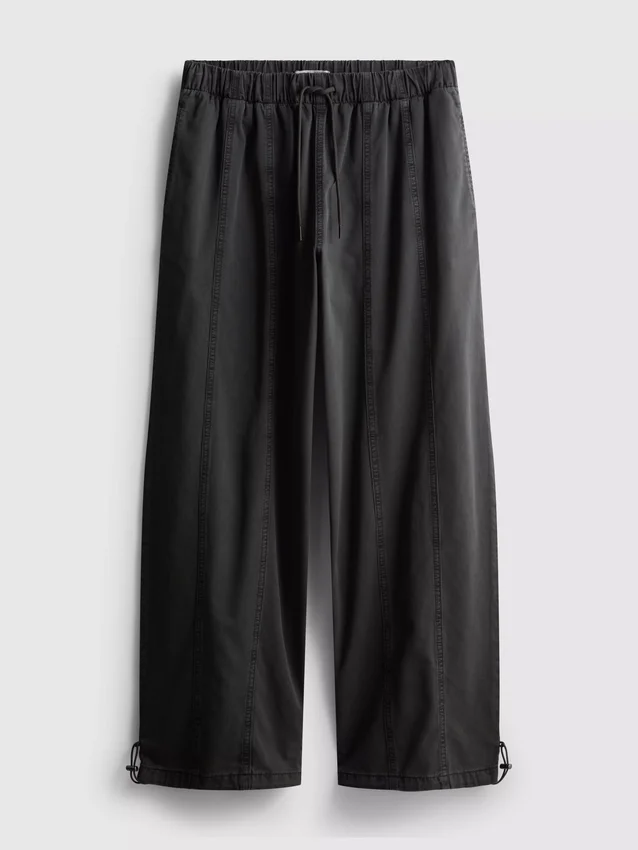 Wide leg seam detail utility pants