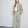 Wide-leg side-stripe pants