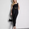 Wide-strap crepe tank top