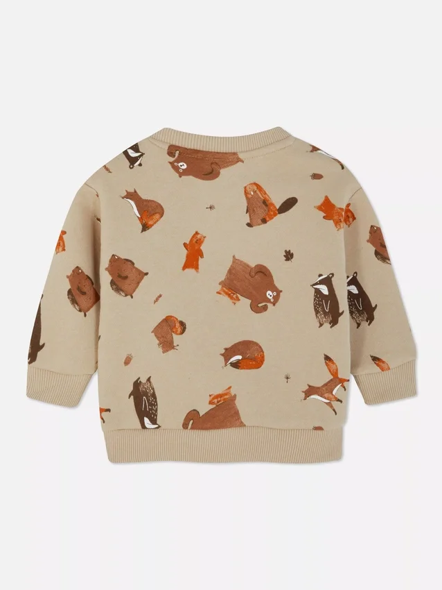 Woodland animal crew sweatshirt