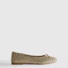 Woven ballerina flats