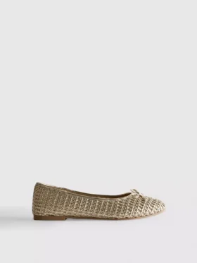 Woven ballerina flats