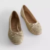 Woven ballerina flats