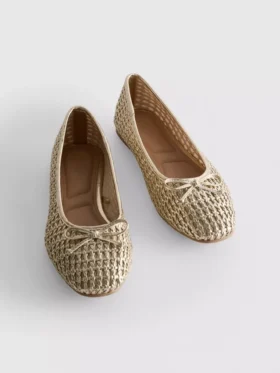Woven ballerina flats