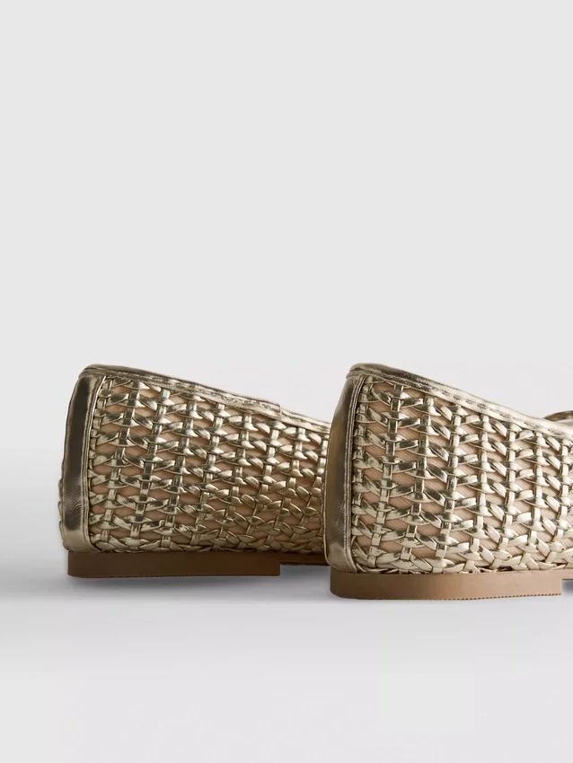 Woven ballerina flats