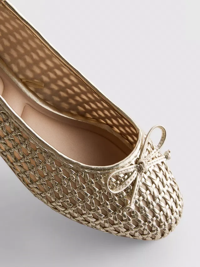 Woven ballerina flats