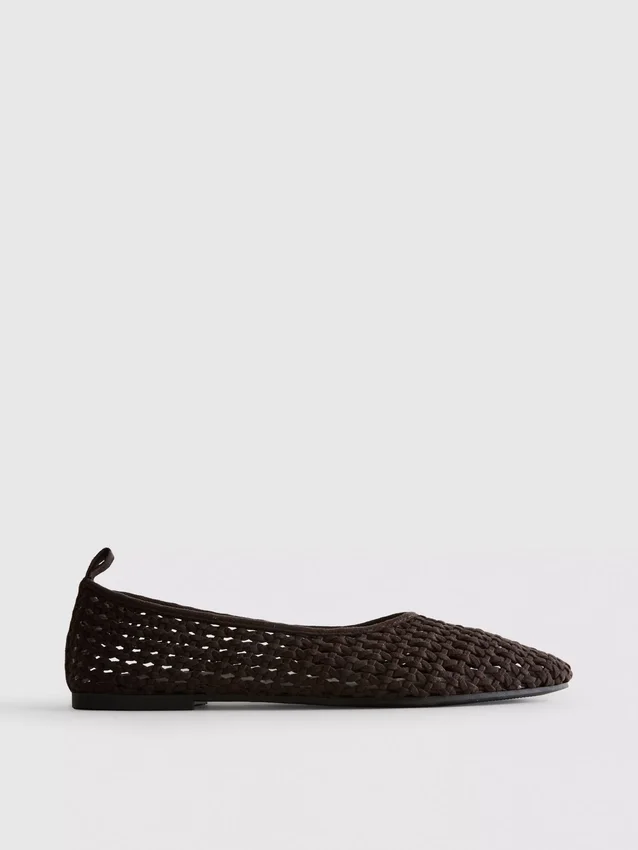 Woven ballet pumps