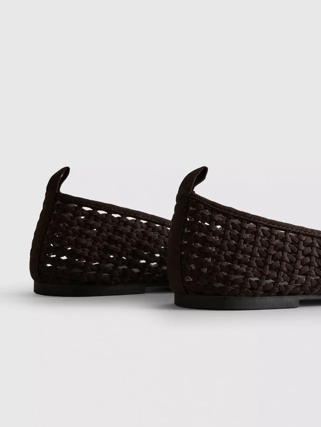Woven ballet pumps