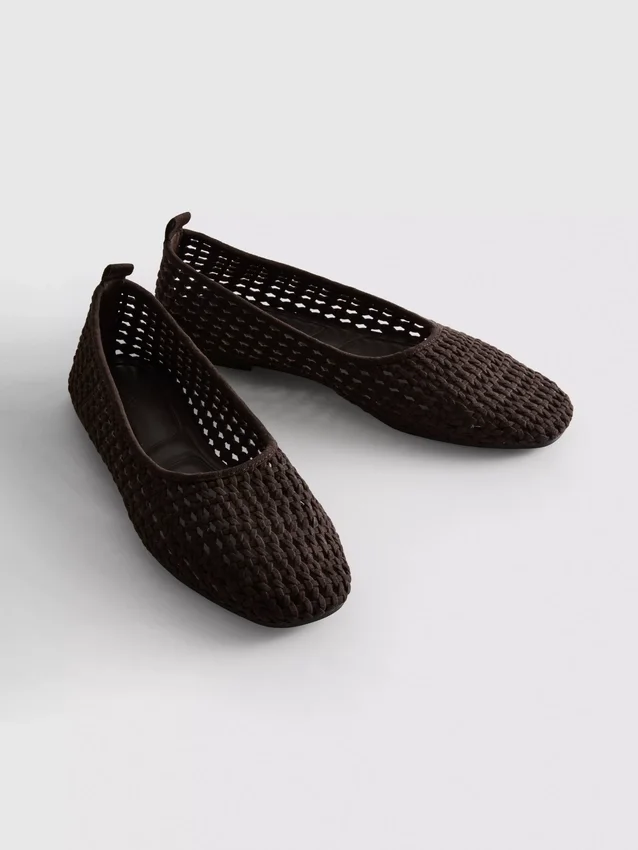 Woven ballet pumps