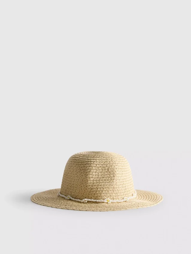 Woven beaded hat