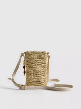 Woven beaded phone bag