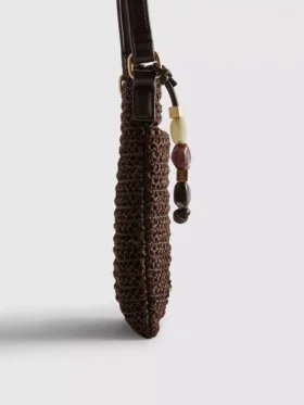 Woven beaded phone bag