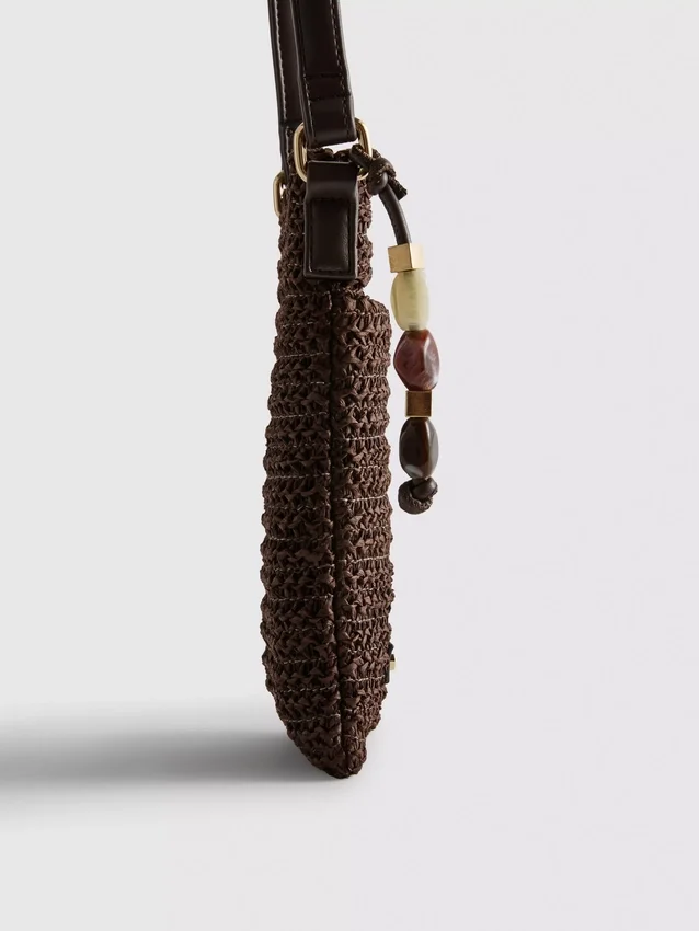 Woven beaded phone bag