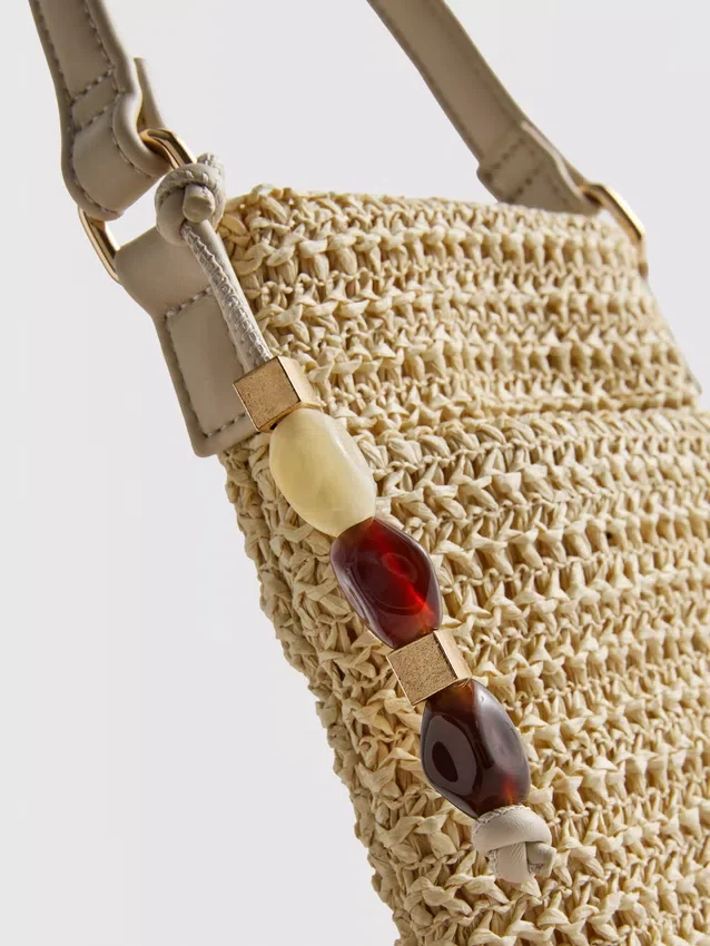 Woven beaded phone bag