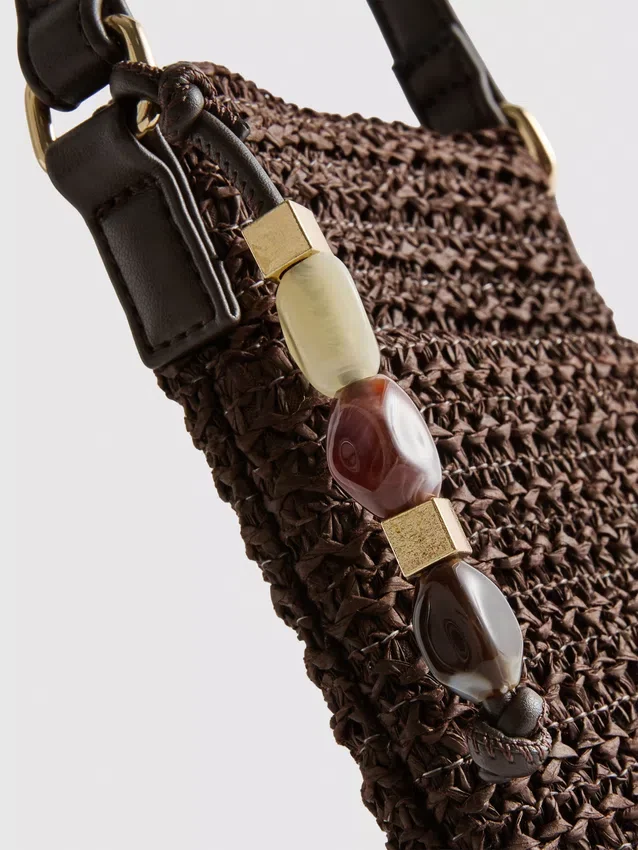 Woven beaded phone bag