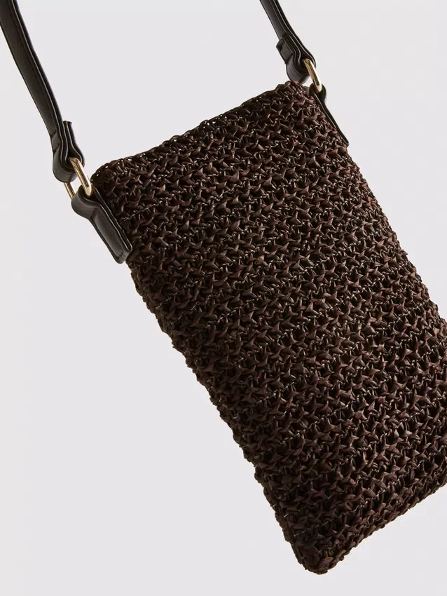 Woven beaded phone bag