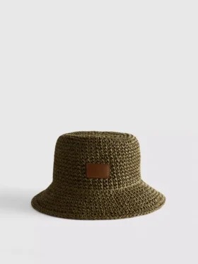 Woven bucket hat