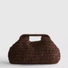 Woven clutch bag