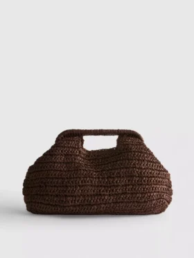 Woven clutch bag