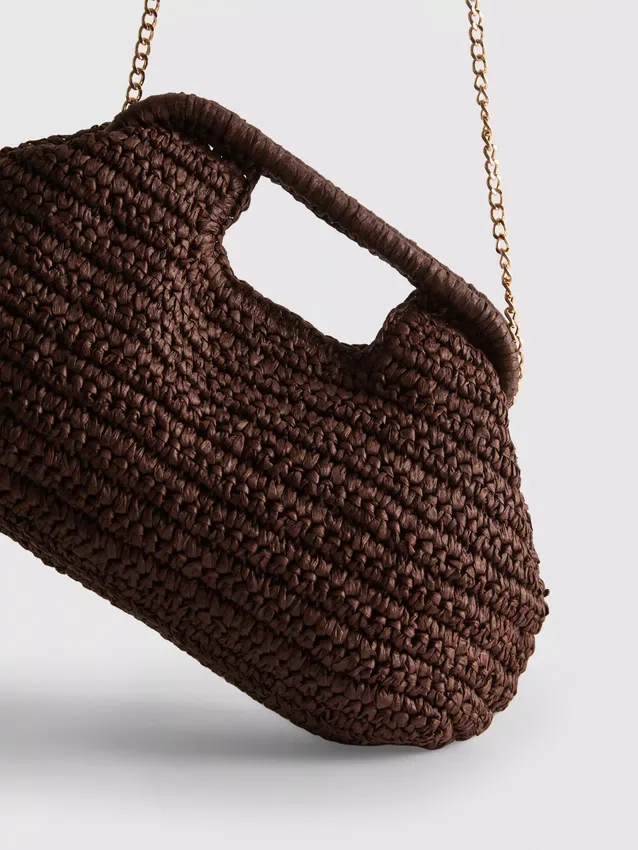 Woven clutch bag