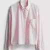 Woven cotton oxford pajama shirt