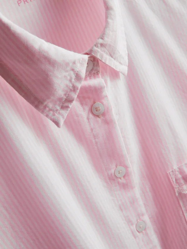 Woven cotton oxford pajama shirt