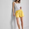Woven cotton pajama shorts