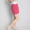 Woven cotton pajama shorts