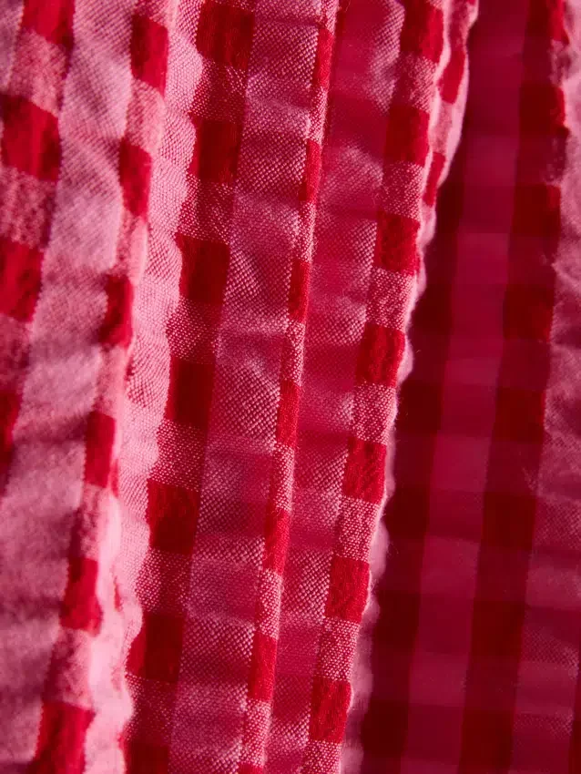 Woven cotton pajama shorts