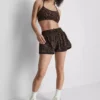 Woven leopard running shorts