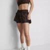 Woven leopard running shorts