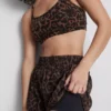 Woven leopard running shorts