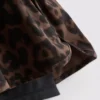 Woven leopard running shorts