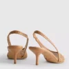 Woven mesh pointed court heels