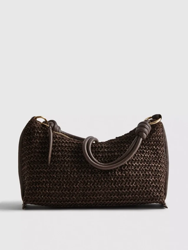 Woven shoulder bag