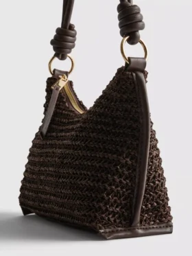 Woven shoulder bag