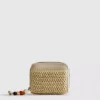 Woven zip-up purse