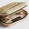 Woven zip-up purse