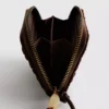 Woven zip-up purse