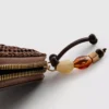 Woven zip-up purse