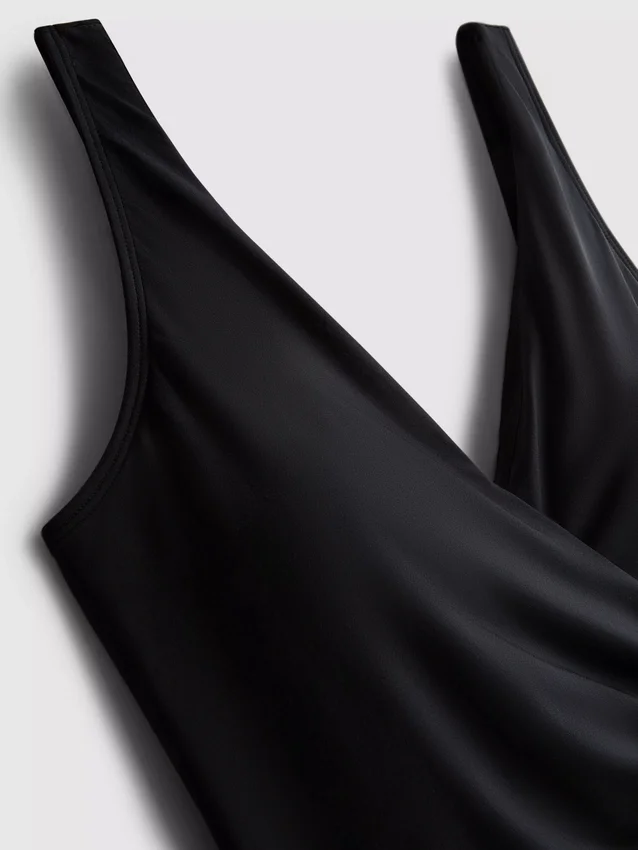 Wrap body-control swimsuit