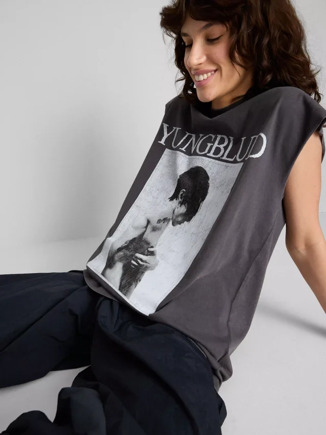 Yungblud cotton graphic tank top