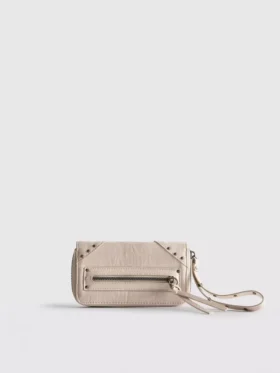 Zip around wristlet wallet