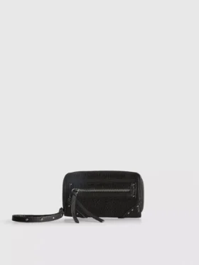 Zip around wristlet wallet