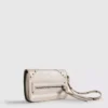 Zip around wristlet wallet