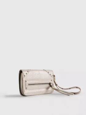Zip around wristlet wallet