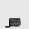 Zip around wristlet wallet