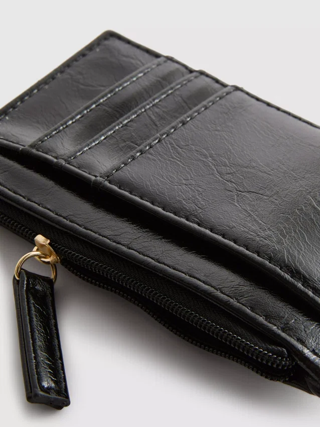Zip card holder purse
