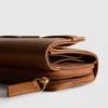 Zip-up metallic detail wallet