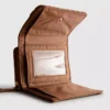 Zip-up metallic detail wallet